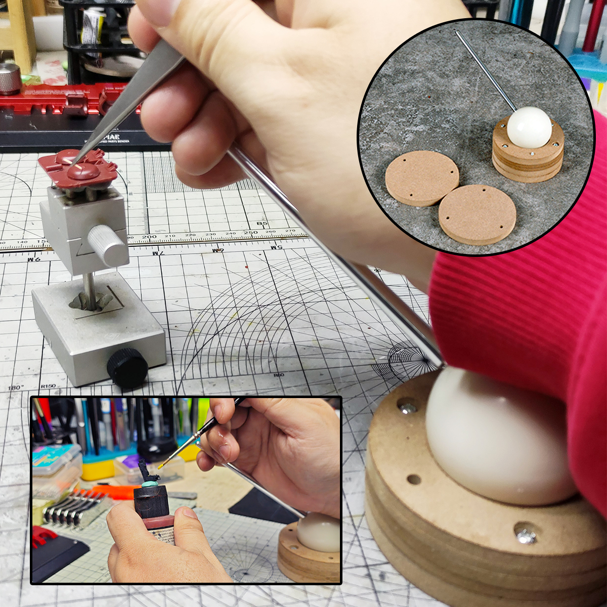 Model Kit Tweezers - Scale model kit making coloring tools