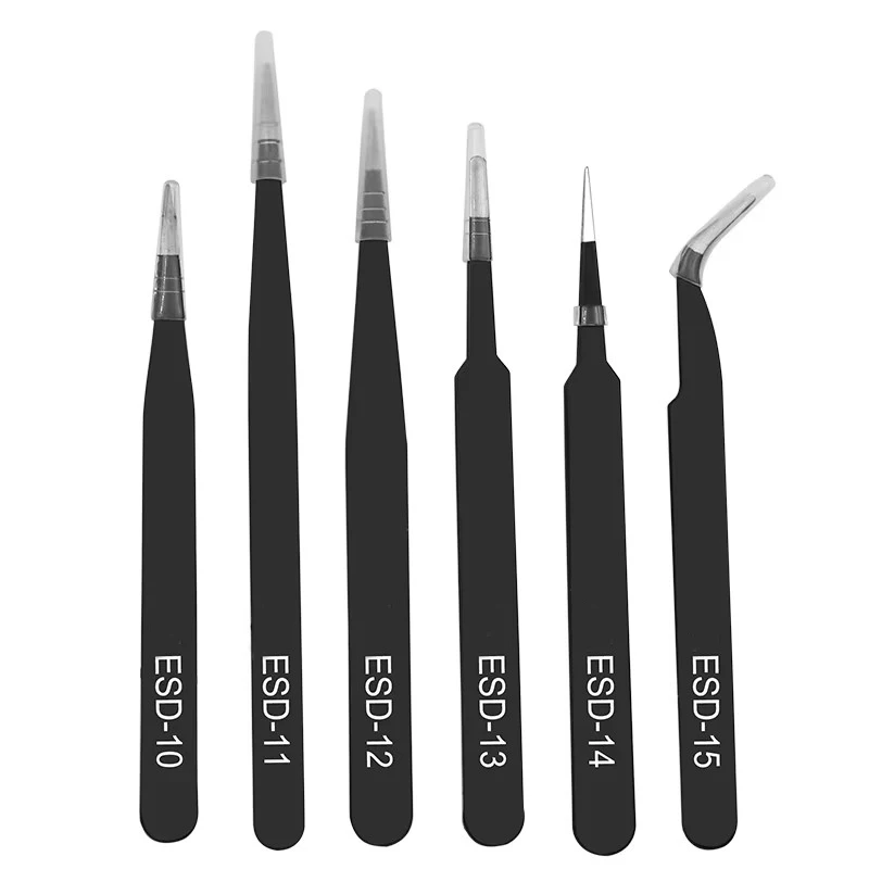 6pcs anti-static stainless ste - Model Kit Tweezers incelemesi ve fiyatı