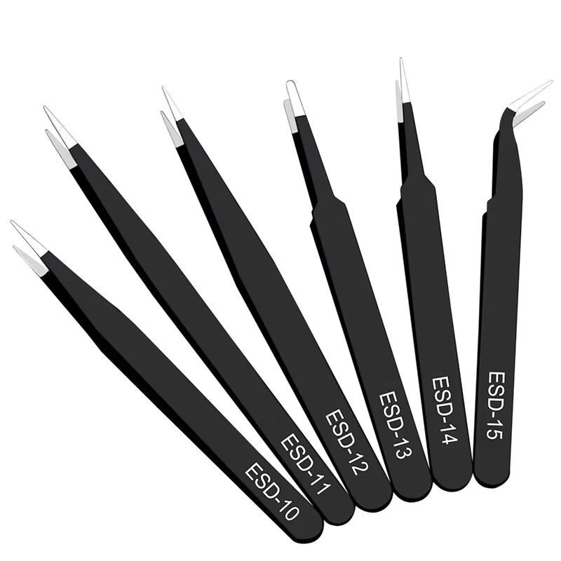 6pcs anti-static stainless ste - Model Kit Tweezers incelemesi ve fiyatı