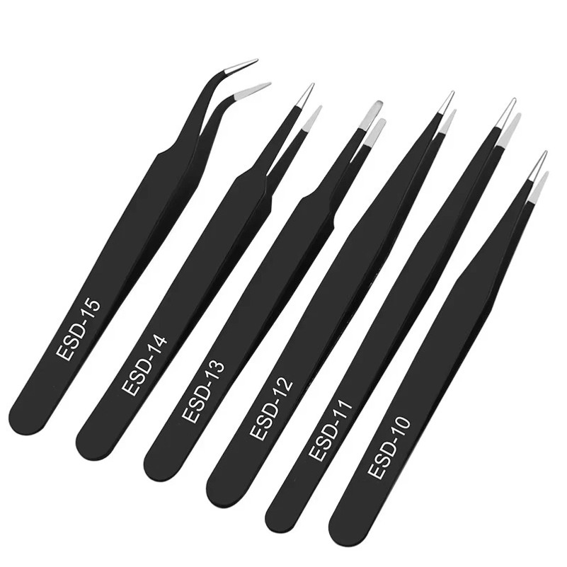 6pcs anti-static stainless ste - Model Kit Tweezers incelemesi ve fiyatı