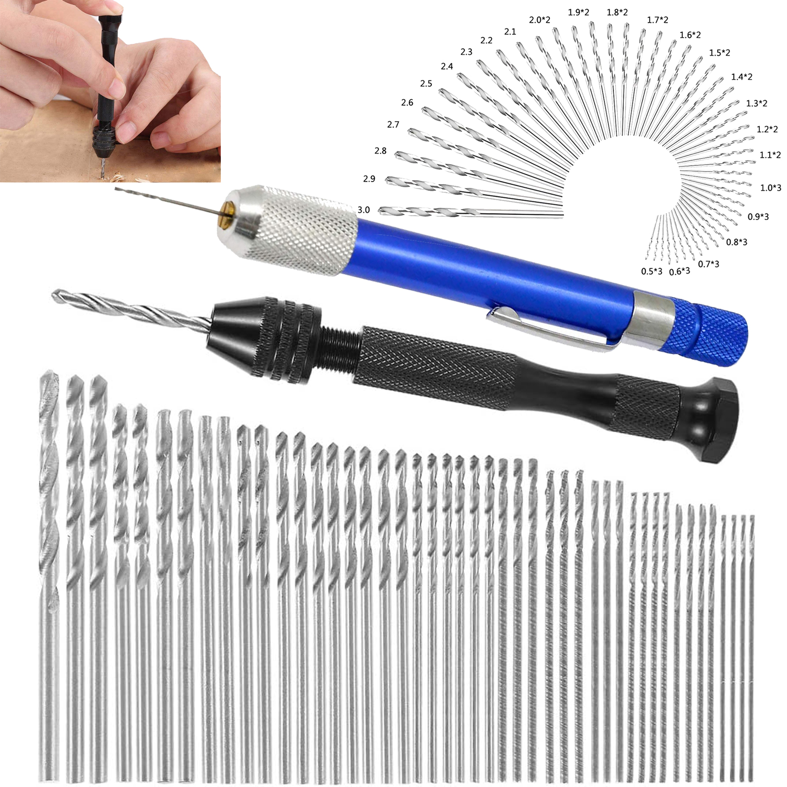 57/21pcs Pin Vise Hand Drill B - Pin Vice Micro incelemesi ve fiyatı
