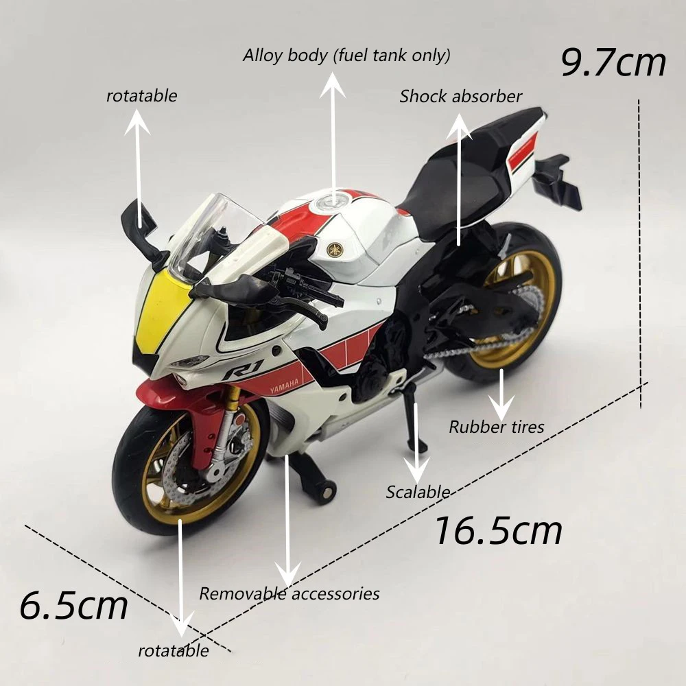 1/12 Scale Yamaha YZF-R1M Moto - Model Kit Yamaha incelemesi ve fiyatı