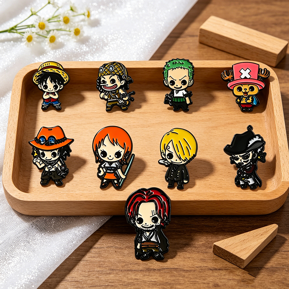 9pcs One Piece Anime Enamel Pi - Model Kit Bandai incelemesi ve fiyatı